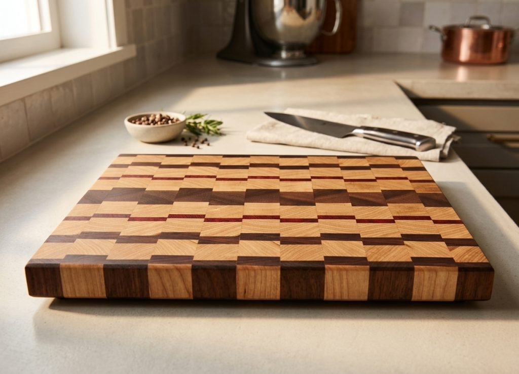 Planche à découper en bois de bout