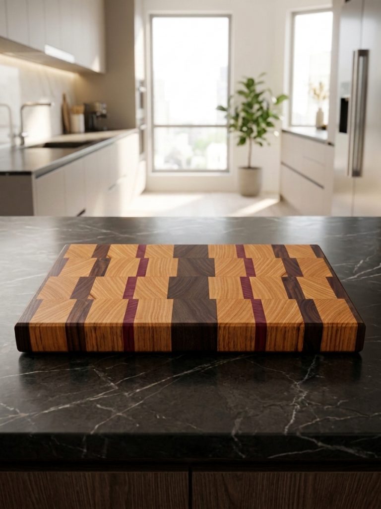 Planche à découper en bois de bout