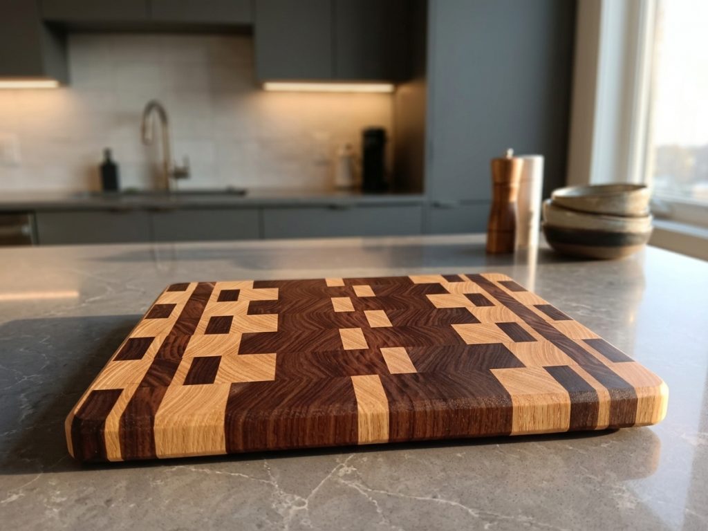 Planche à découper en bois de bout