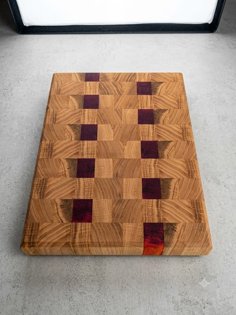 Planche à découper en bois de bout