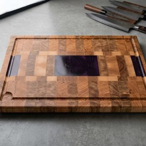 Planche à découper en bois de bout